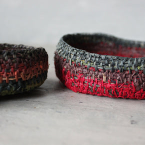 Local Handwoven Coloured Raffia Baskets - Tribe Castlemaine