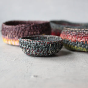 Local Handwoven Coloured Raffia Baskets - Tribe Castlemaine