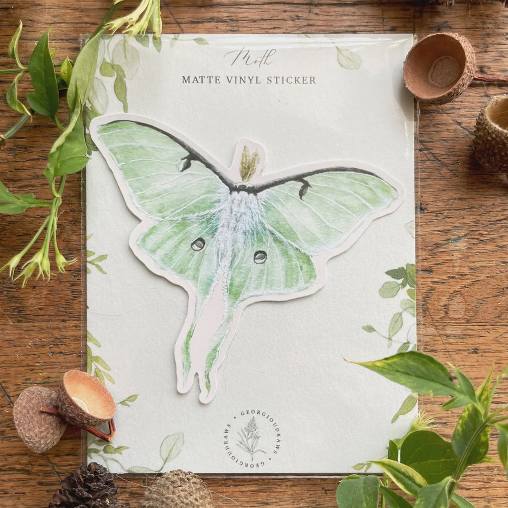 Luna Moth Sticker - Tribe Castlemaine