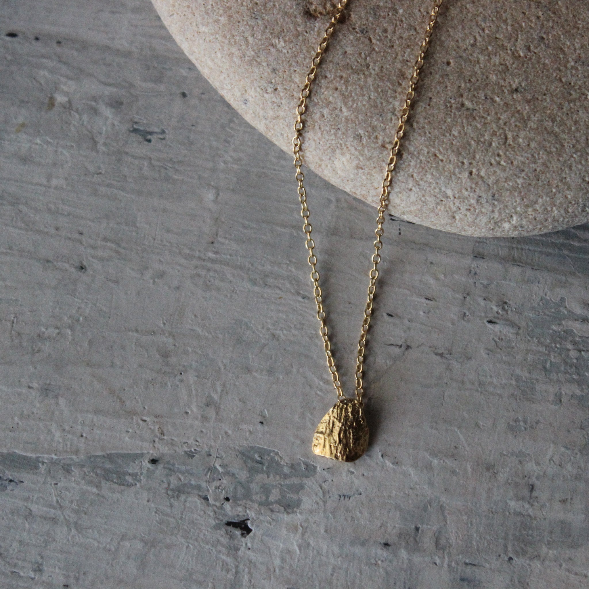 Mediterranean Gold Pebble Necklace - Tribe Castlemaine