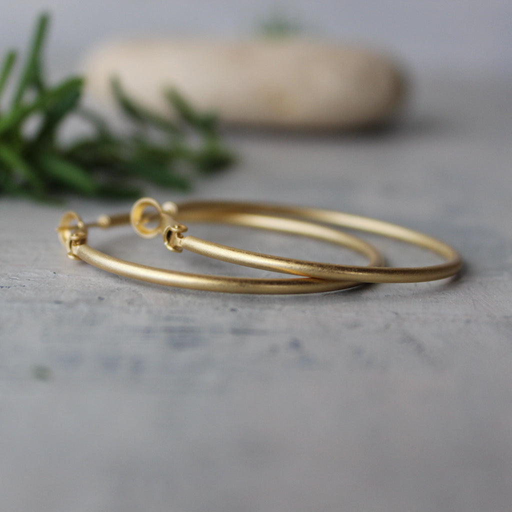 Mediterranean Hoop Earrings Gold - Tribe Castlemaine