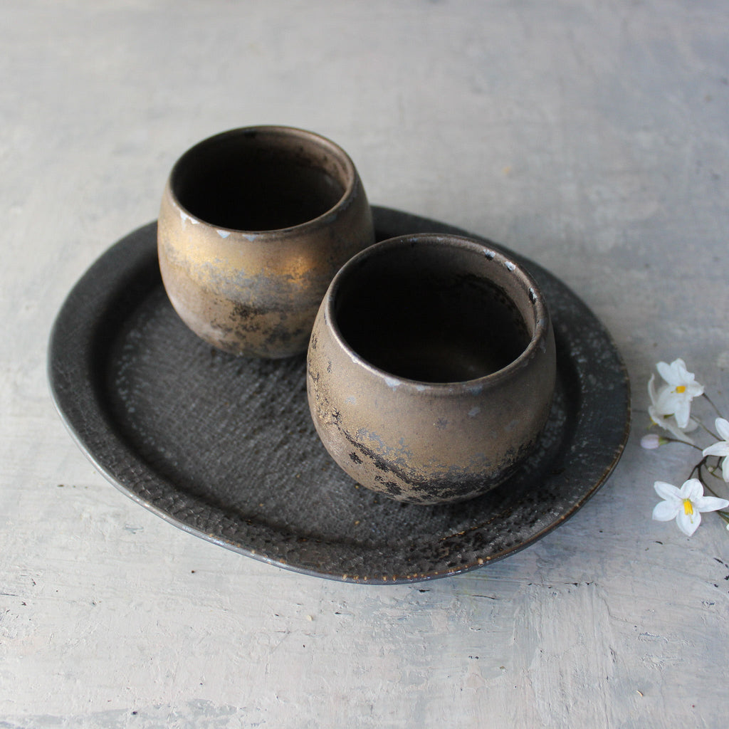 Minoyaki Bronze Tea Cup Set - Tribe Castlemaine
