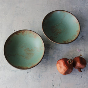 Minoyaki Green Side Bowl - Tribe Castlemaine