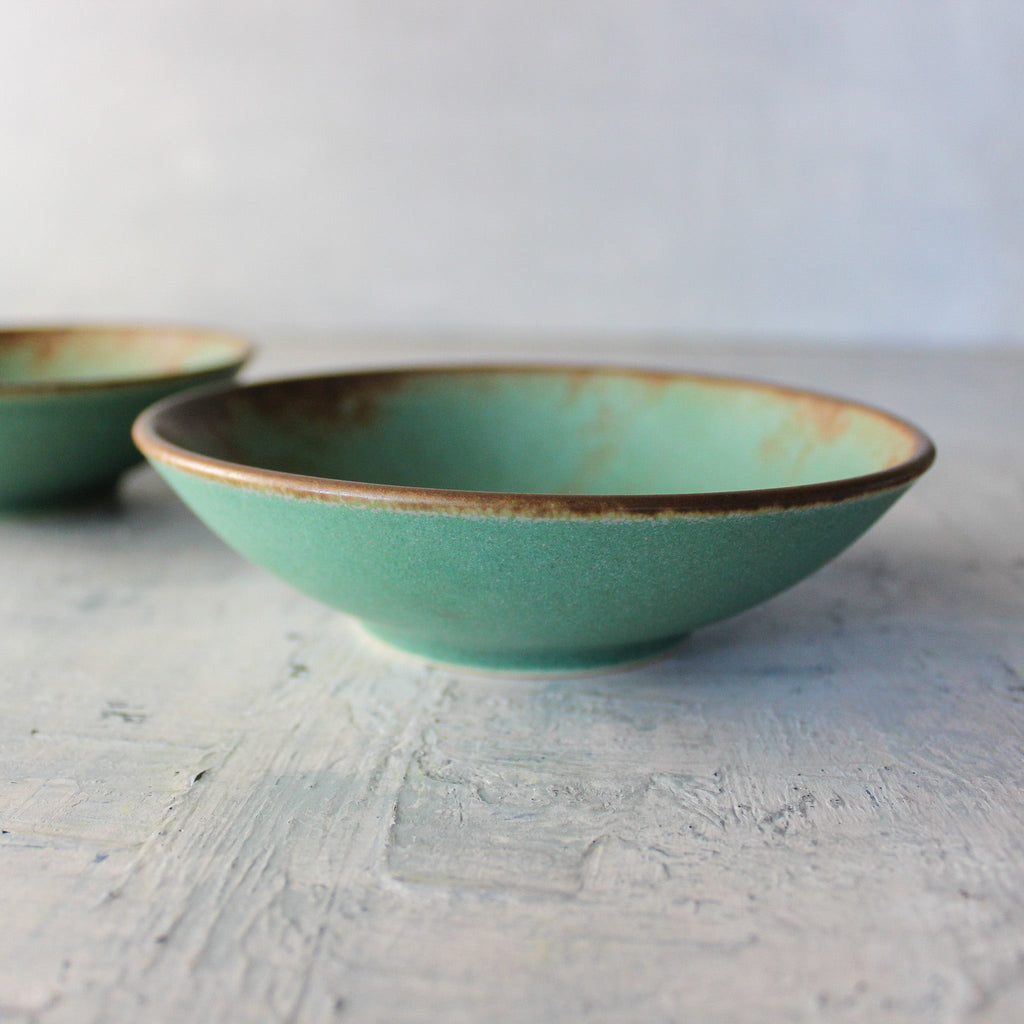 Minoyaki Green Side Bowl - Tribe Castlemaine