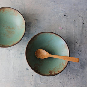 Minoyaki Green Side Bowl - Tribe Castlemaine