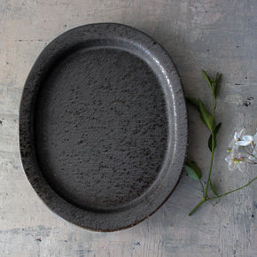 Minoyaki Kayame Black Plate - Tribe Castlemaine