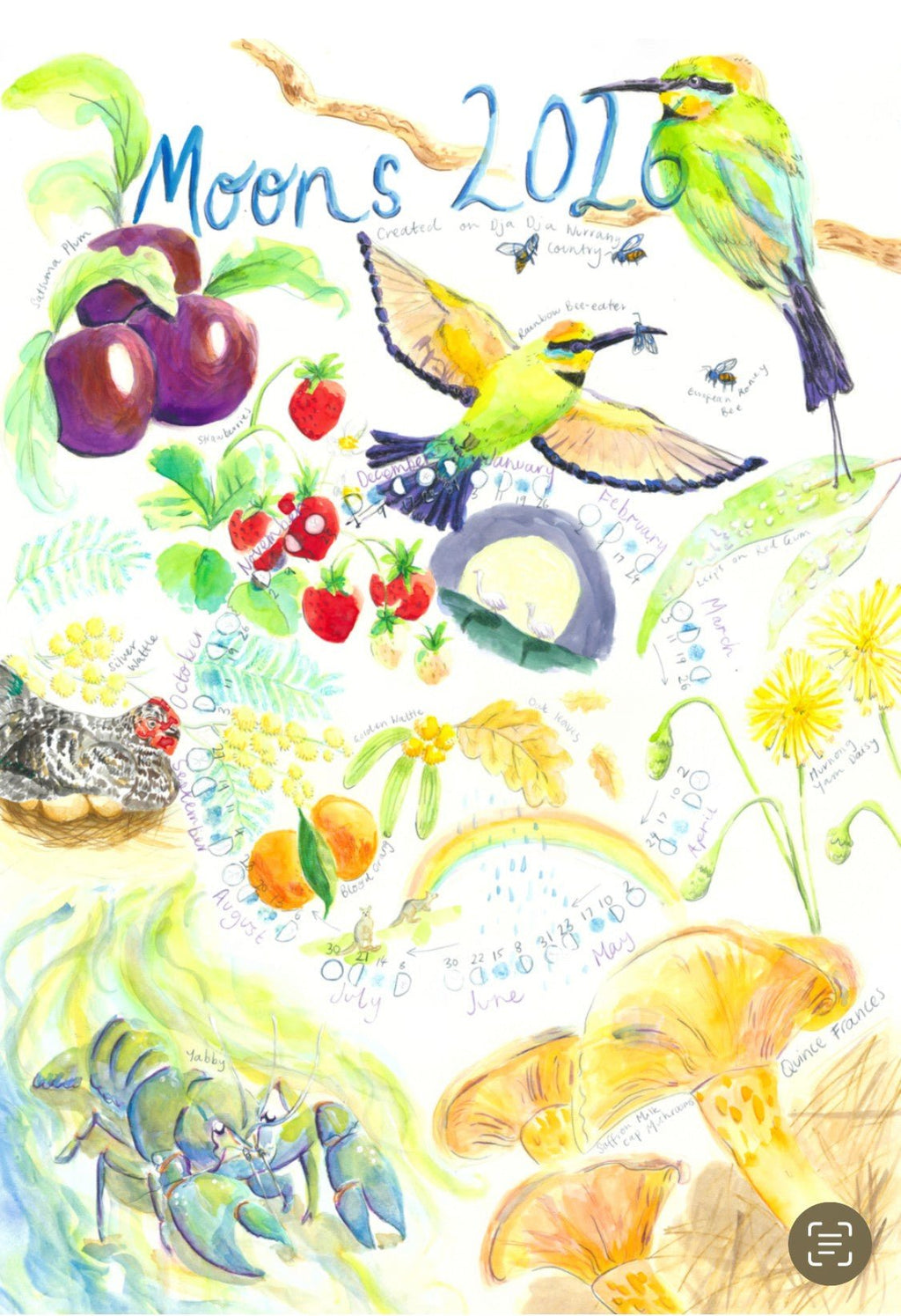 Moon Calendar 2026 Poster - Tribe Castlemaine