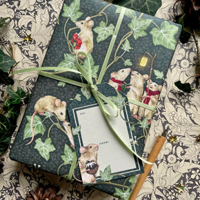 Christmas Mice Gift Wrap Paper
