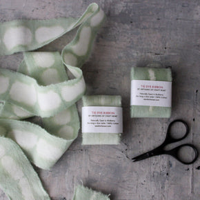 Naturally Dyed Green Cotton Ribbon - Tribe Castlemaine