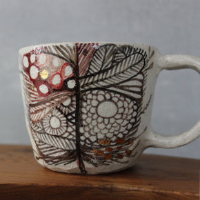Painted Detail Large Handled Cups - Tribe Castlemaine