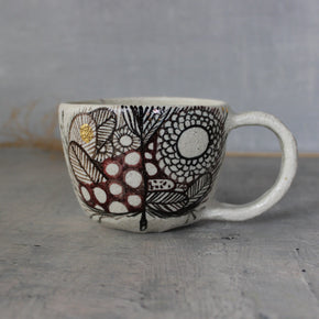 Painted Detail Large Handled Cups - Tribe Castlemaine