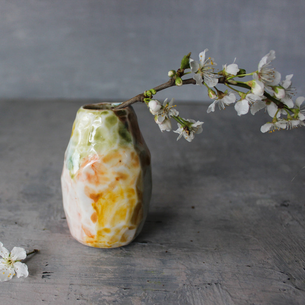 Pastel Faceted Bud Vase - Tribe Castlemaine