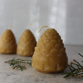 Pine Cone Beeswax Candles - Tribe Castlemaine