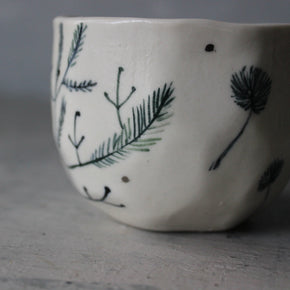 Porcelain Cups : Feather Dandelion Twig - Tribe Castlemaine