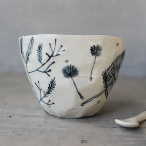 Porcelain Cups : Feather Dandelion Twig - Tribe Castlemaine