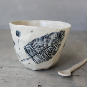 Porcelain Cups : Feather Dandelion Twig - Tribe Castlemaine