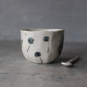 Porcelain Cups : Feather Dandelion Twig - Tribe Castlemaine
