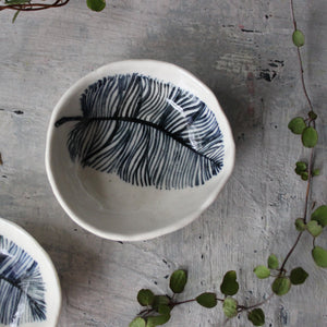 Porcelain Feather Trinket Dishes - Tribe Castlemaine