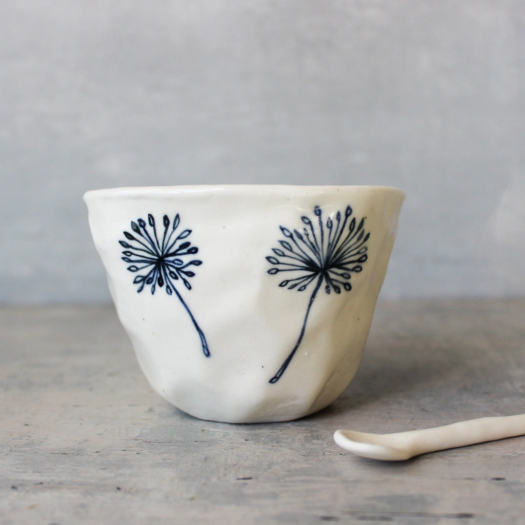 Porcelain Indigo Dandelion Cup - Tribe Castlemaine