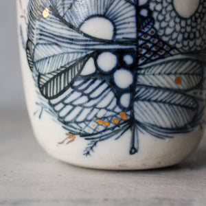 Porcelain Indigo Hand Painted Cups - Tribe Castlemaine