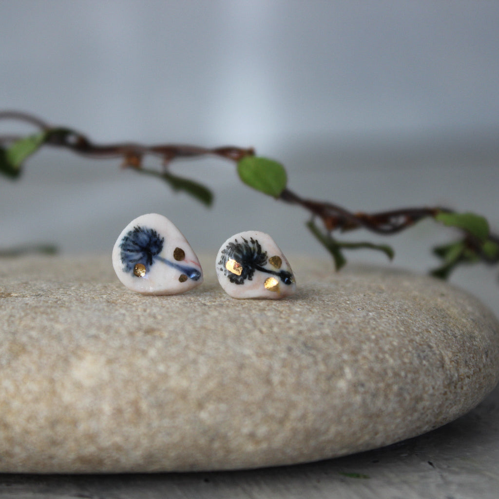 Porcelain Studs Dandelion 2 - Tribe Castlemaine
