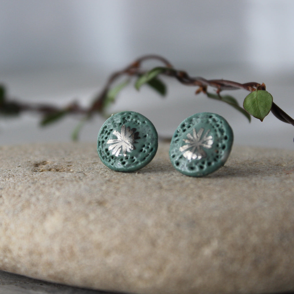 Porcelain Studs Green Star - Tribe Castlemaine