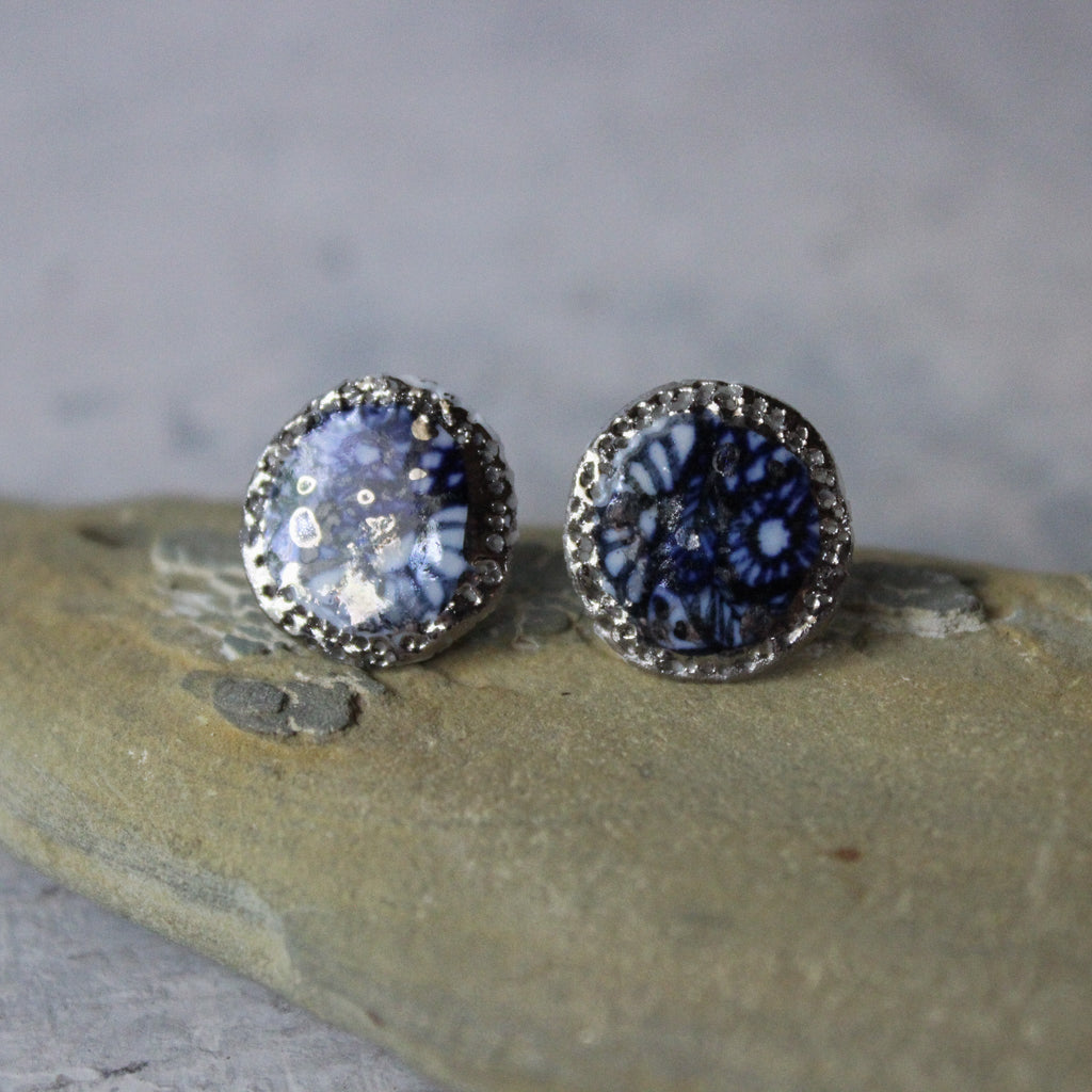 Porcelain Studs Indigo 1 - Tribe Castlemaine