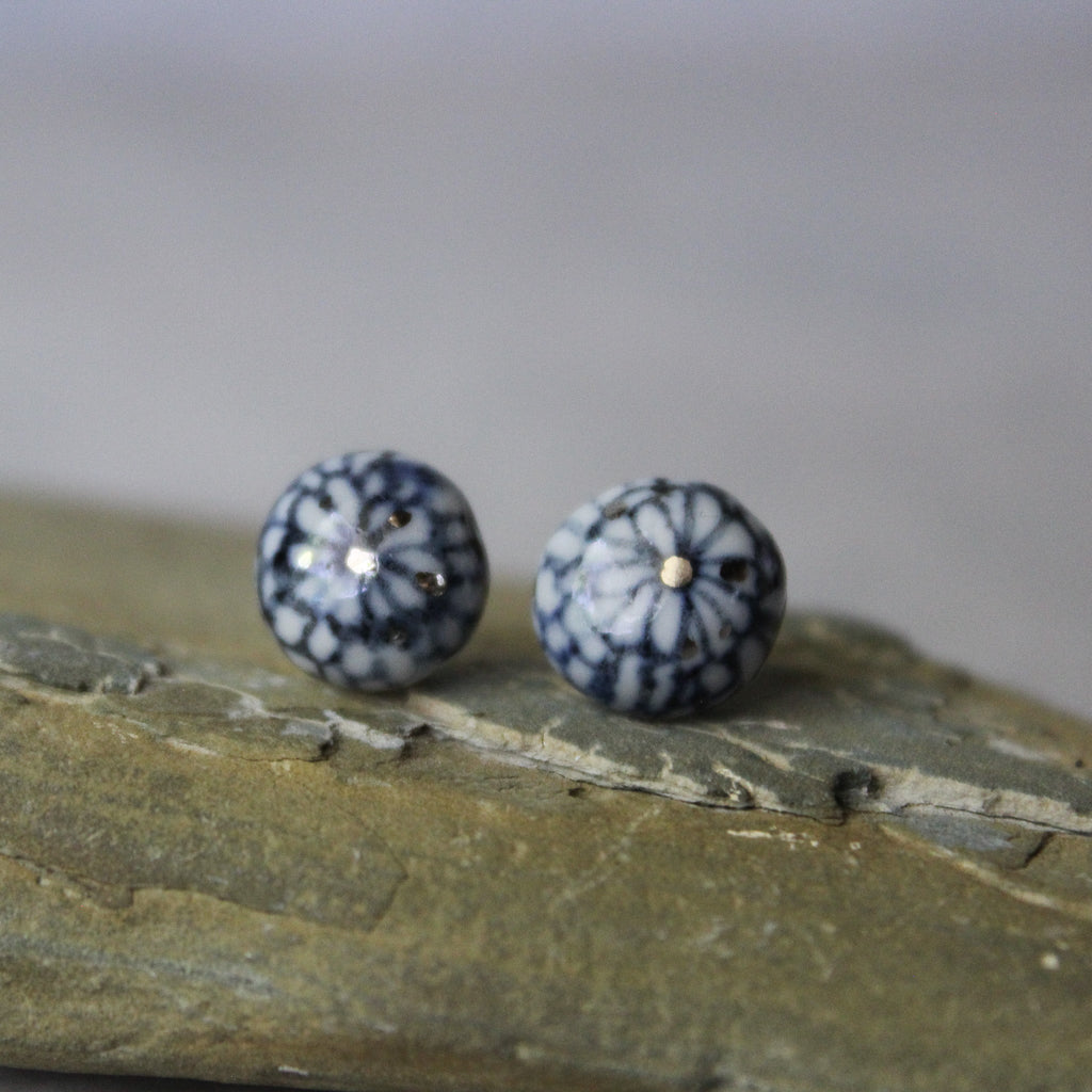 Porcelain Studs Indigo 2 - Tribe Castlemaine