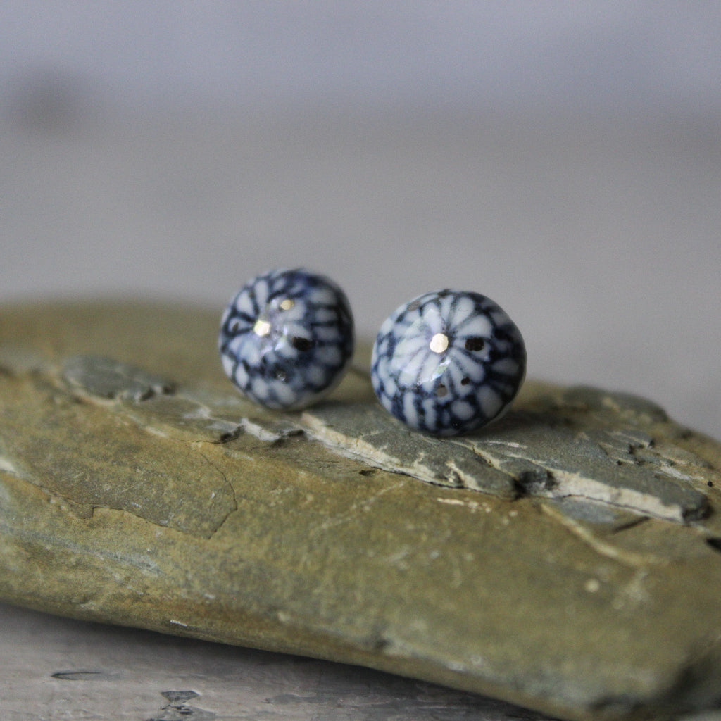 Porcelain Studs Indigo 2 - Tribe Castlemaine