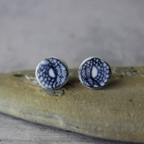 Porcelain Studs Indigo Detail - Tribe Castlemaine