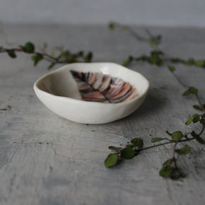 Porcelain Trinket Dishes Sepia Feather - Tribe Castlemaine