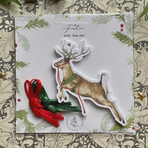 Reindeer Watercolour Gift Tags
