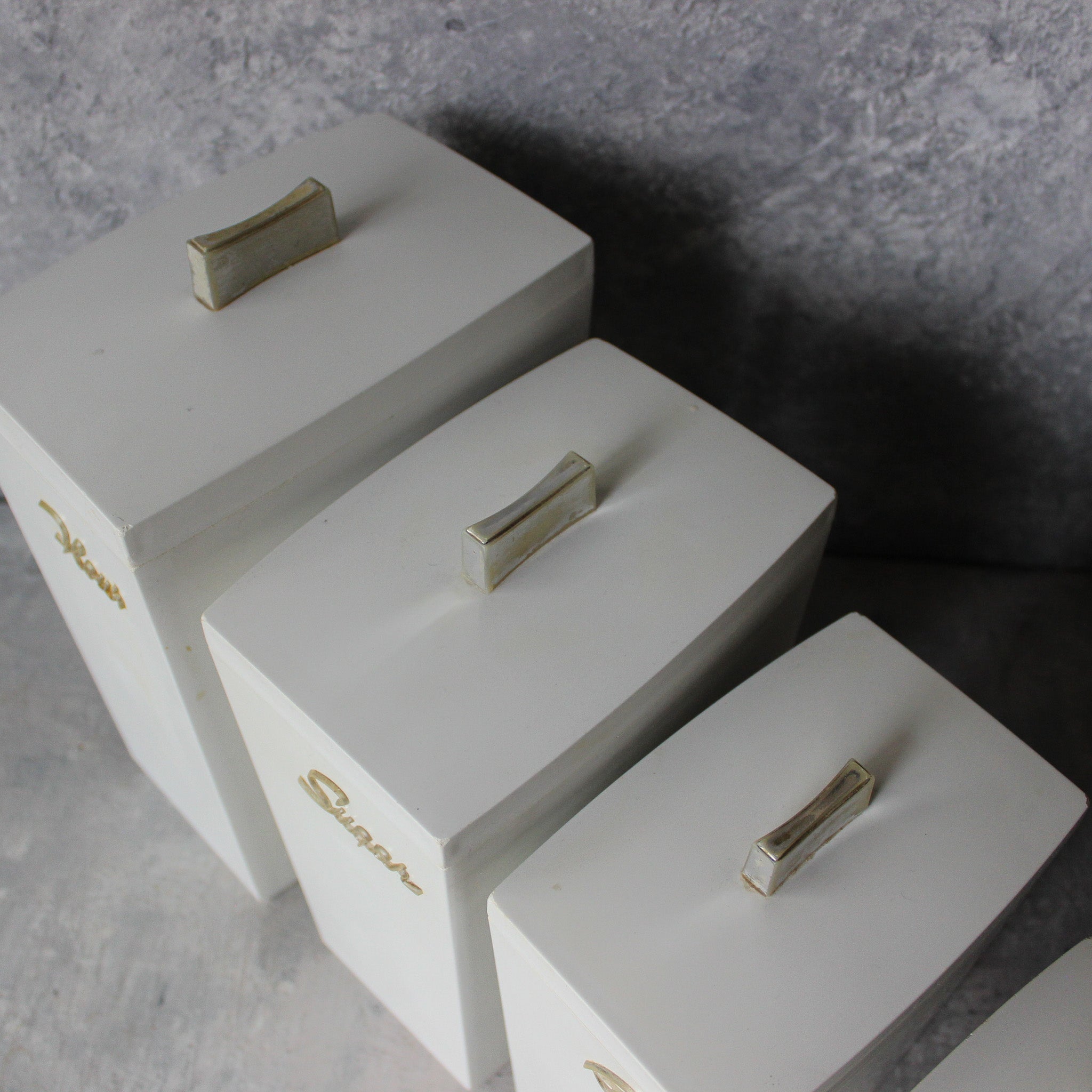 Retro Capri White Cannister Set - Tribe Castlemaine