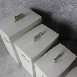 Retro Capri White Cannister Set - Tribe Castlemaine