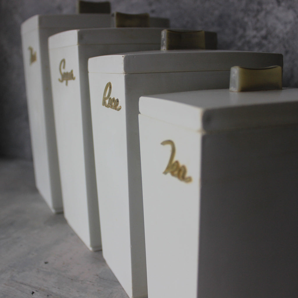 Retro Capri White Cannister Set - Tribe Castlemaine
