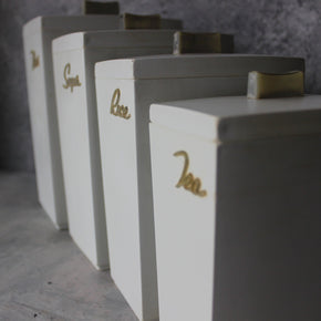 Retro Capri White Cannister Set - Tribe Castlemaine