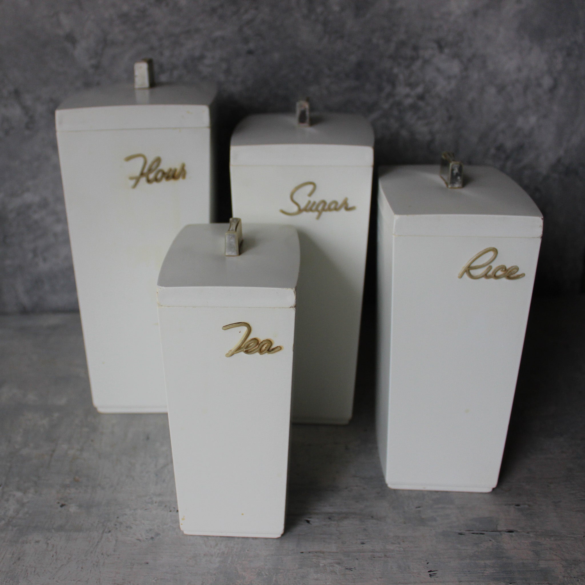 Retro Capri White Cannister Set - Tribe Castlemaine