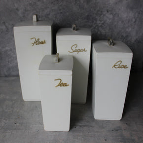 Retro Capri White Cannister Set - Tribe Castlemaine