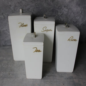 Retro Capri White Cannister Set - Tribe Castlemaine