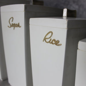 Retro Capri White Cannister Set - Tribe Castlemaine