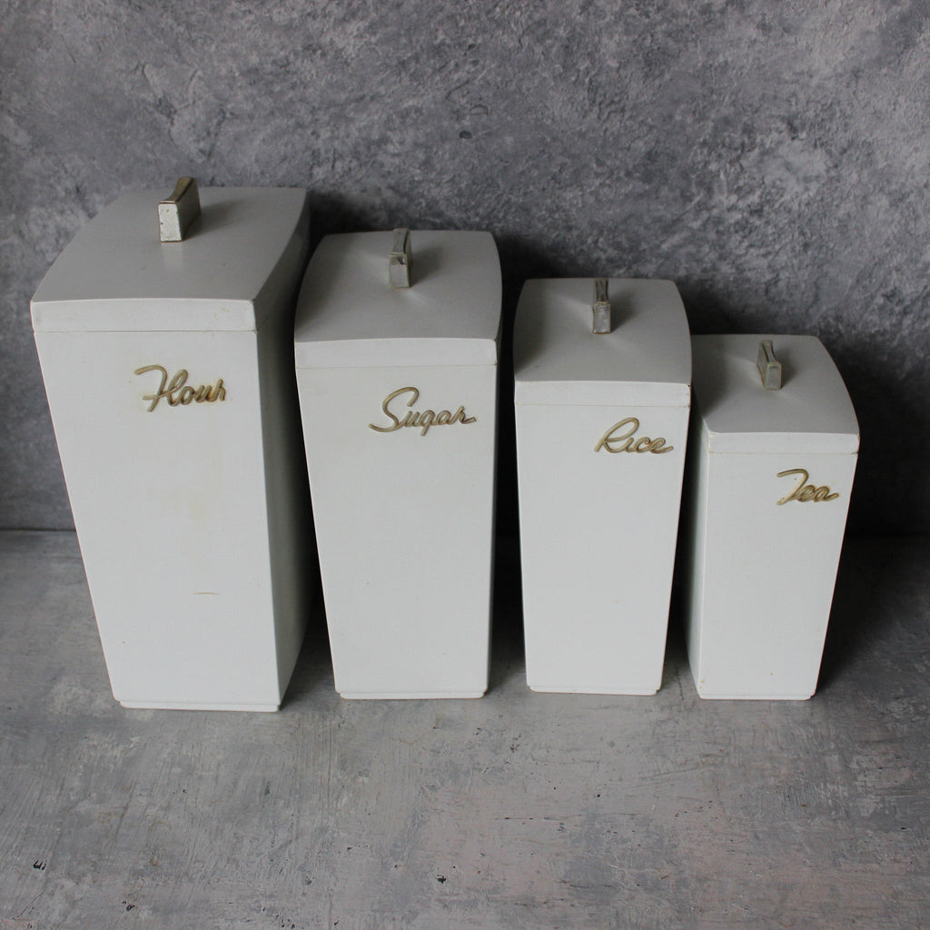 Retro Capri White Cannister Set - Tribe Castlemaine