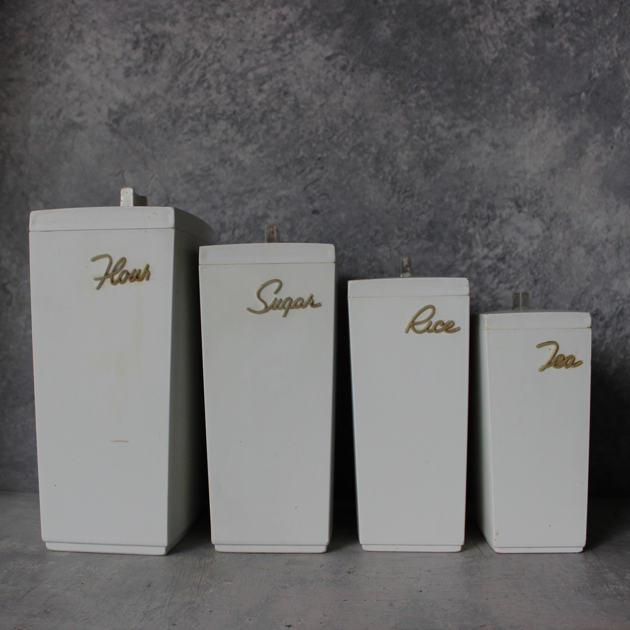 Retro Capri White Cannister Set - Tribe Castlemaine