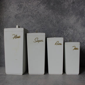 Retro Capri White Cannister Set - Tribe Castlemaine