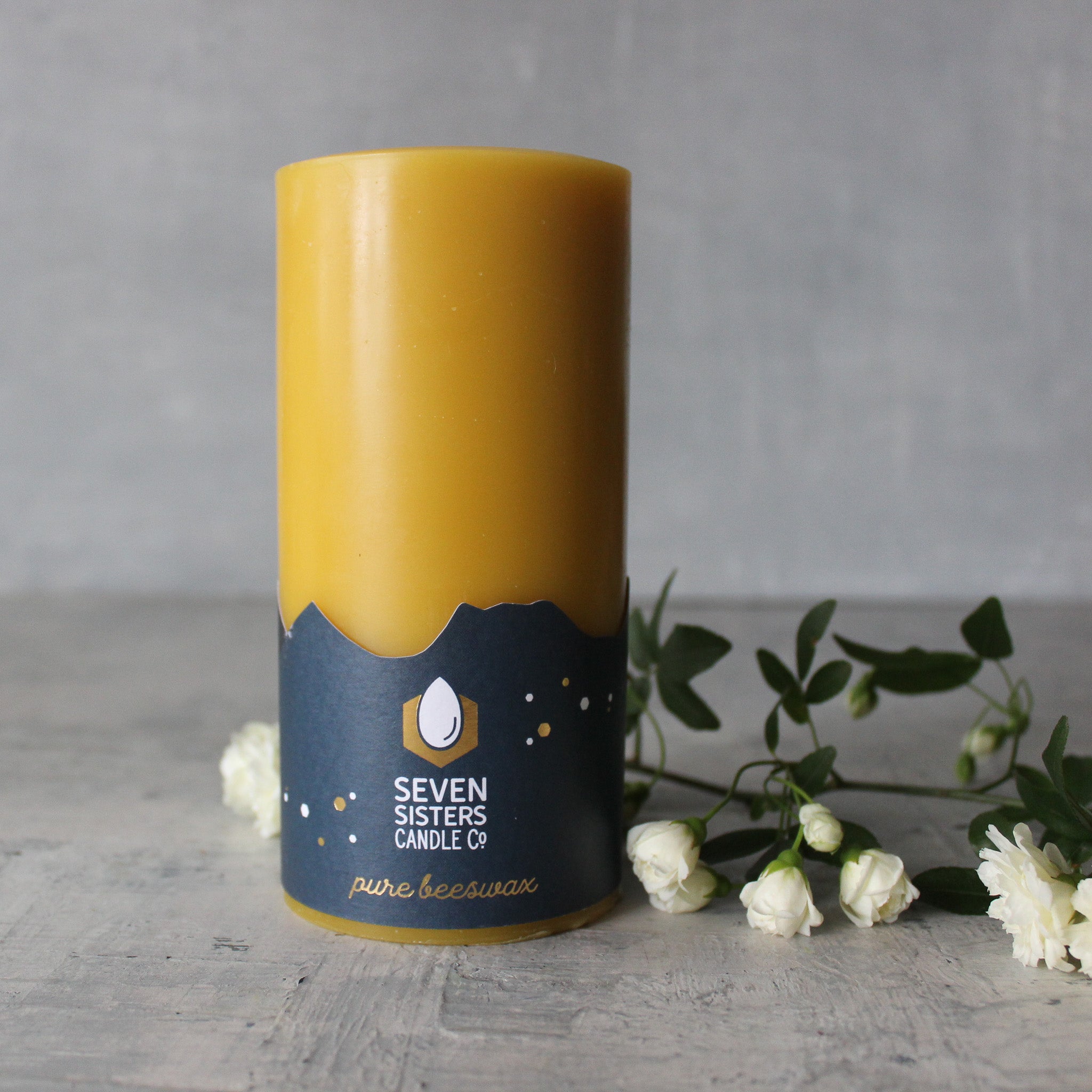 Seven Sisters Beeswax Pillar Candles - Tribe Castlemaine