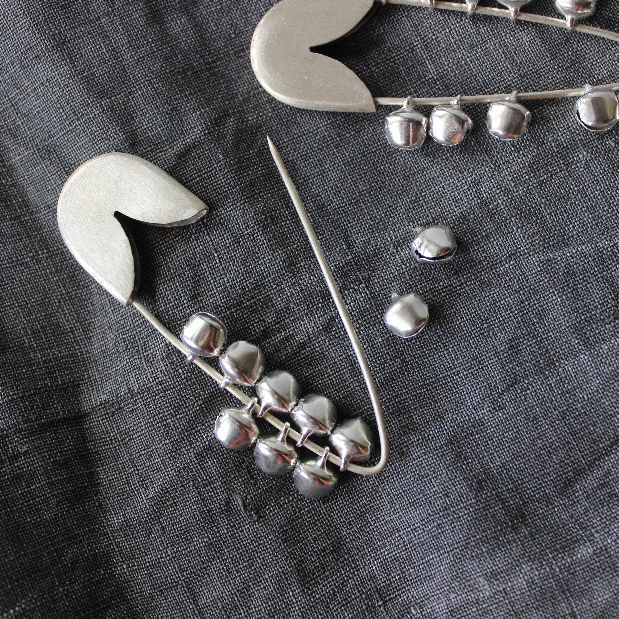 Silver Bell Safety Pin - Tribe Castlemaine