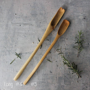 Hand Carved Wood Spoons Long