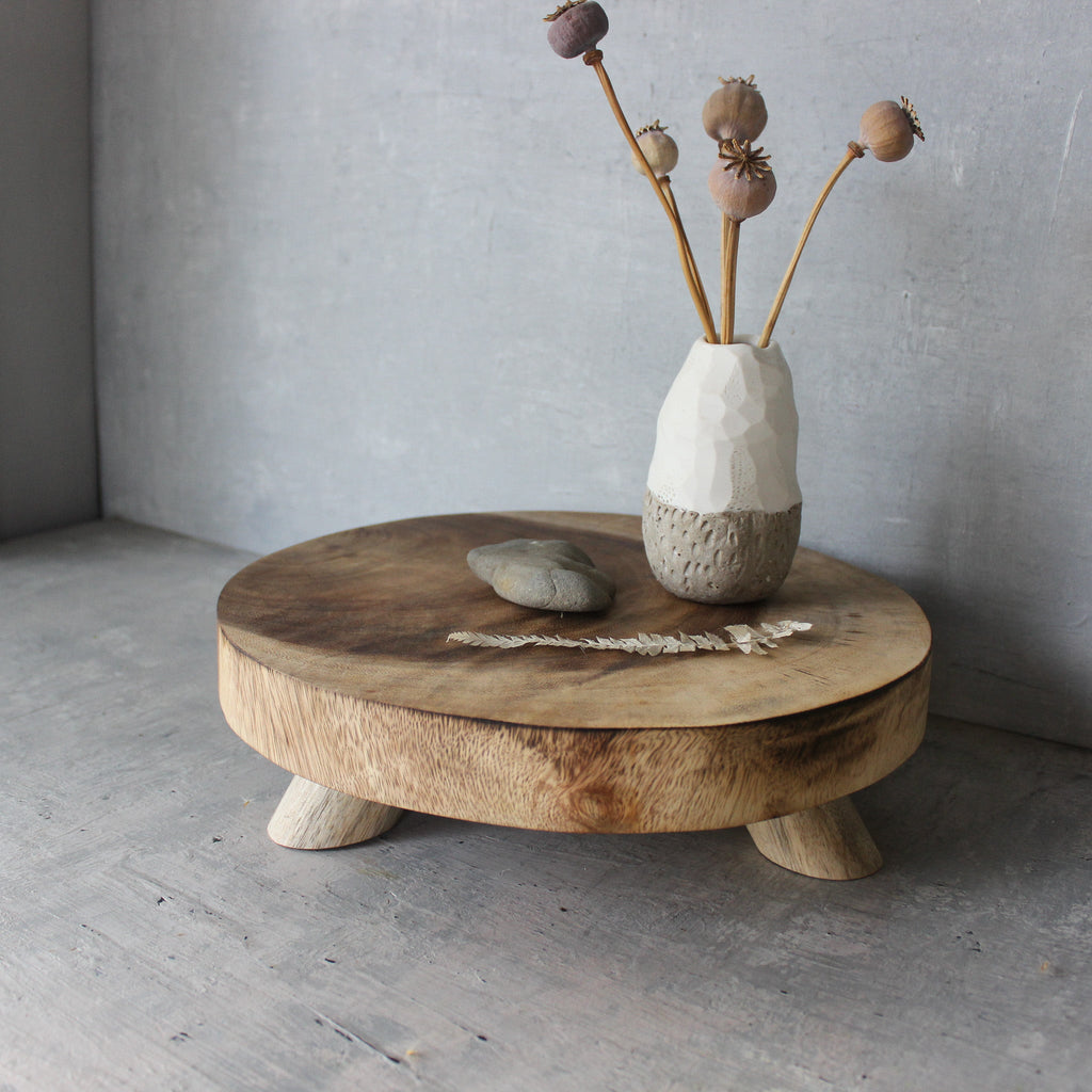 Suar Wood Round Risers - Tribe Castlemaine