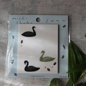 Swan Nishi Shuku Sticky Note Pad - Tribe Castlemaine