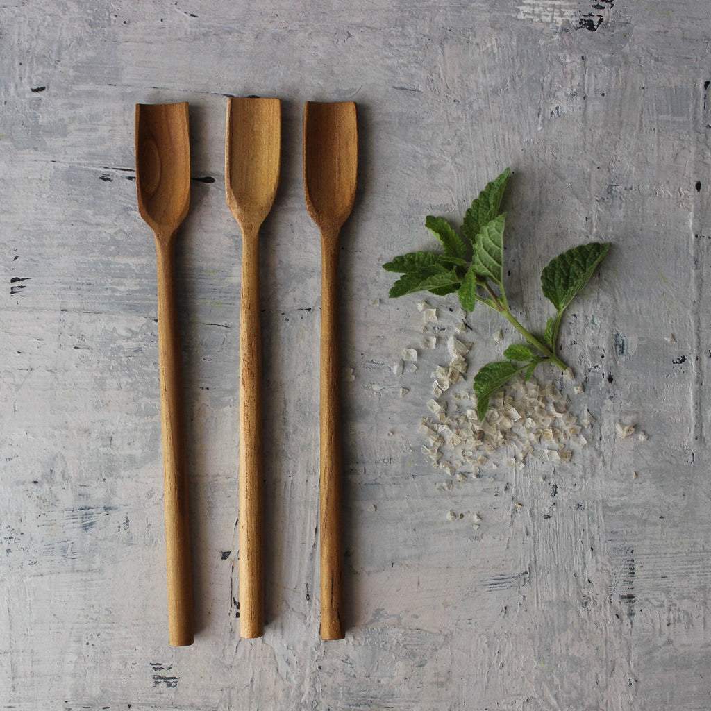 Teak Salt Spoons - Tribe Castlemaine