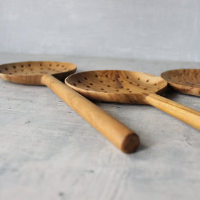 Teak Slotted Spoon - Tribe Castlemaine